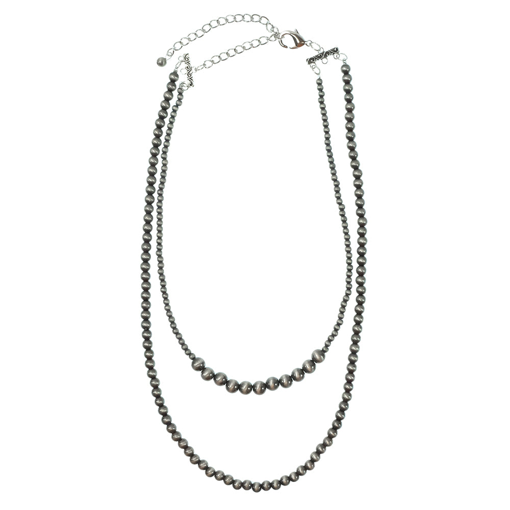 South Texas Tack Apparel Jewelry 20 Inch Two Strand Faux Navajo Bead Necklace 20"