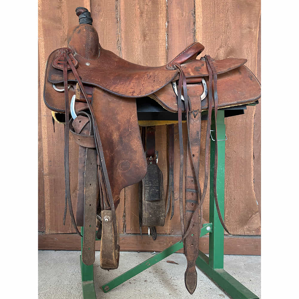 Used Saddles Saddles South Texas Tack 15.5" Full Rough Out Used Cutting Saddle