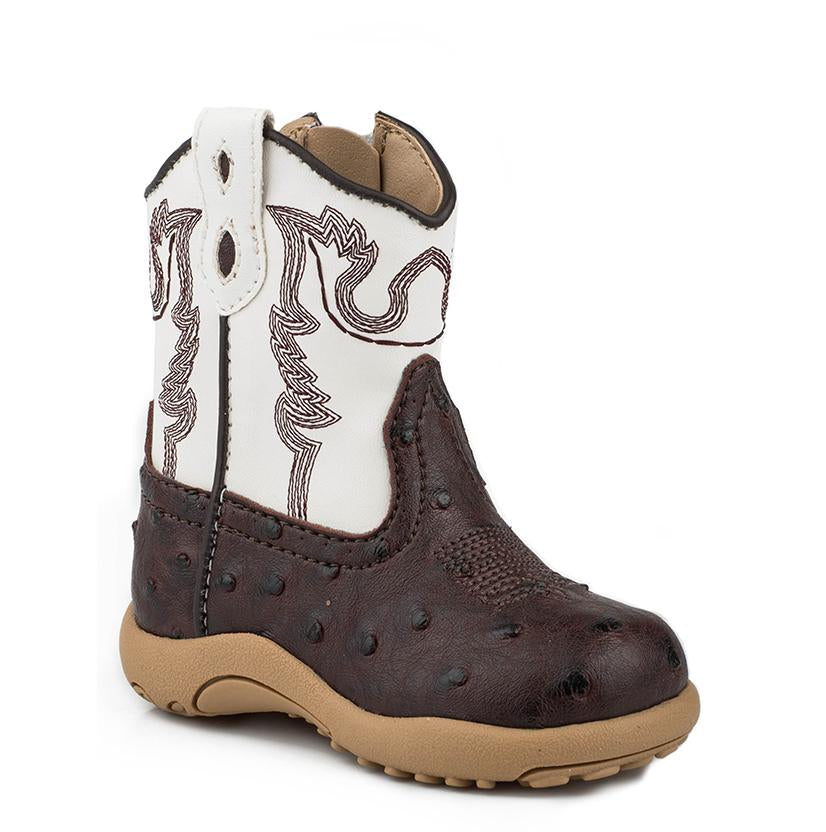 Roper Infant's Faux Ostrich Cowboy Boot