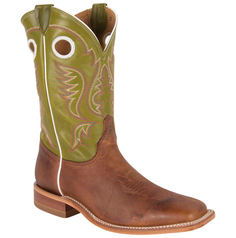 Justin Mens Bent Rail Square Toe Cowboy Boot