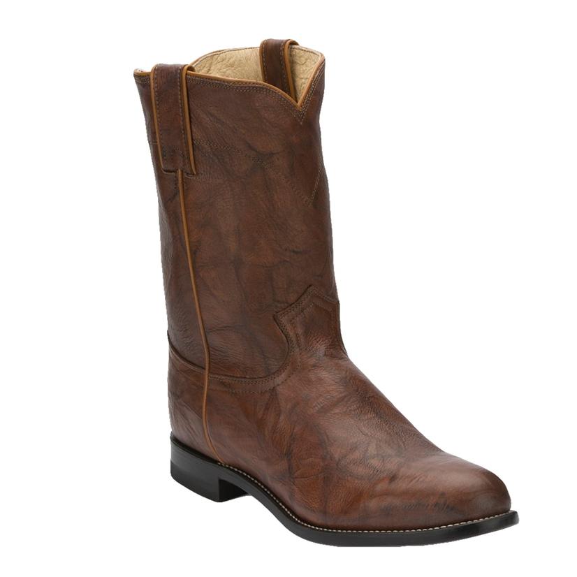 Justin Mens Roper Chestnut Marbled Deerlite Round Toe Boot