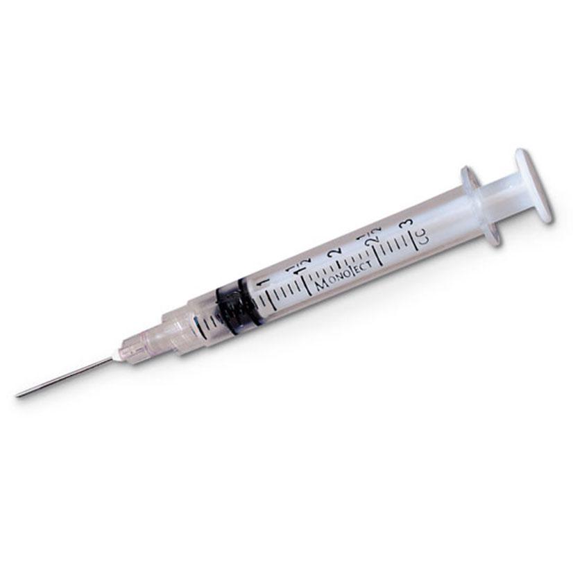 Monoject 3cc Syringe w/20gx1 1/2 - Single