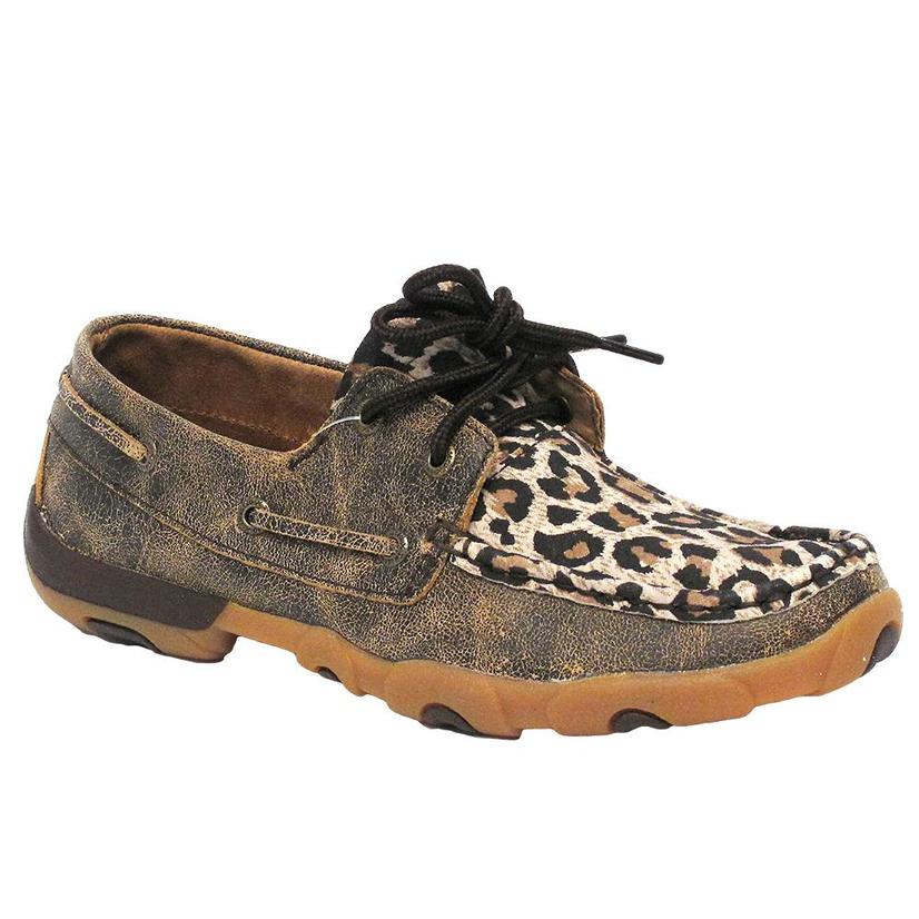 Twisted X Womens Cheetah Driving Slip On Shoe