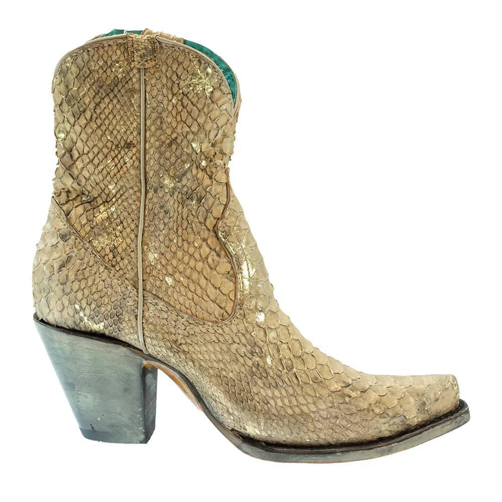 Corral Boots Women's Nude Full Python Ankle Boot