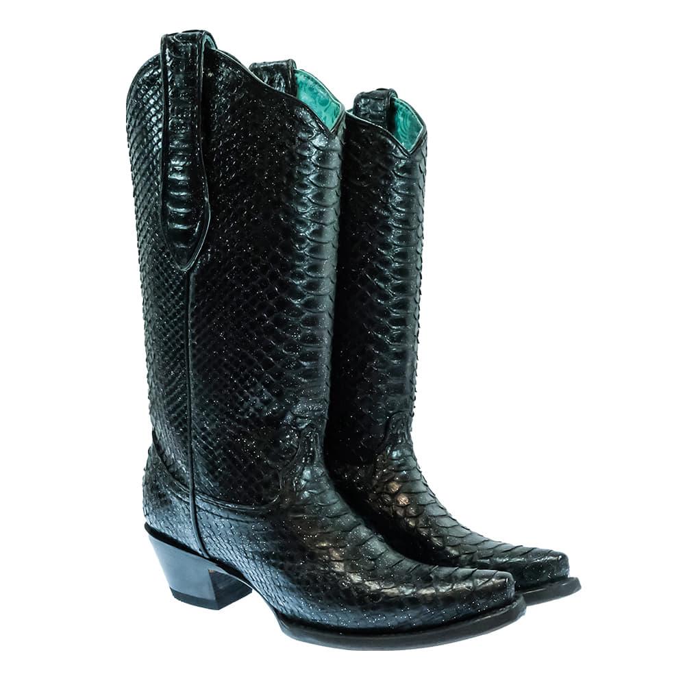 Corral Black Python Full Exotic Women's Boots