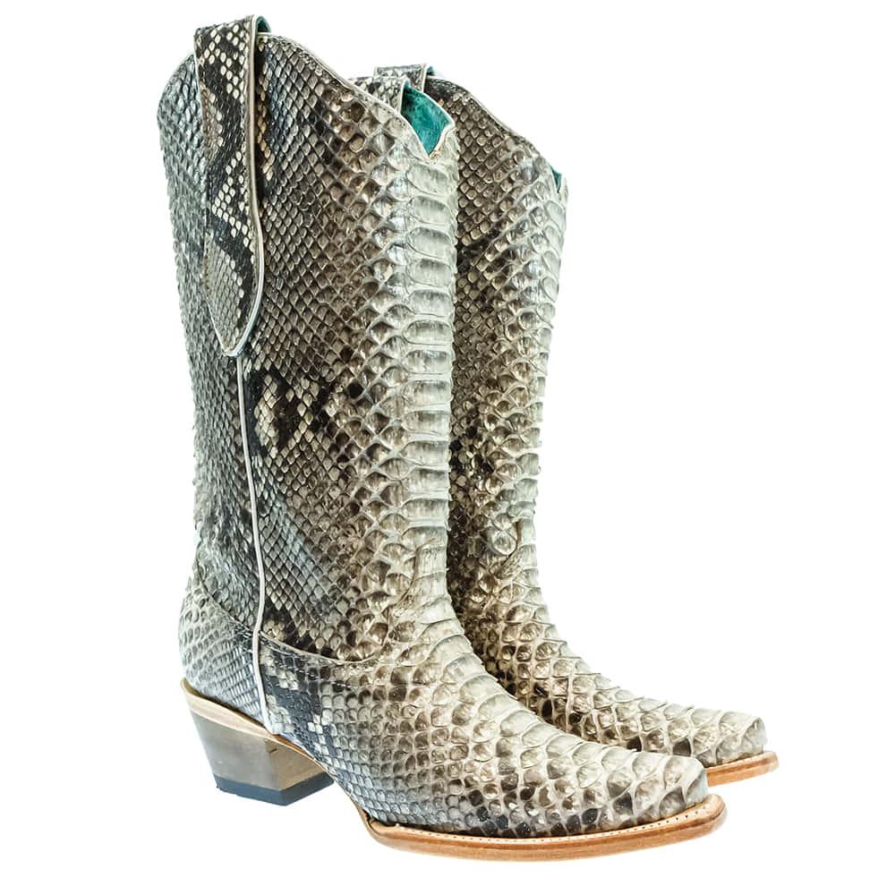 Corral Natural Python Full Exotic Glitter Finish Women's Boots