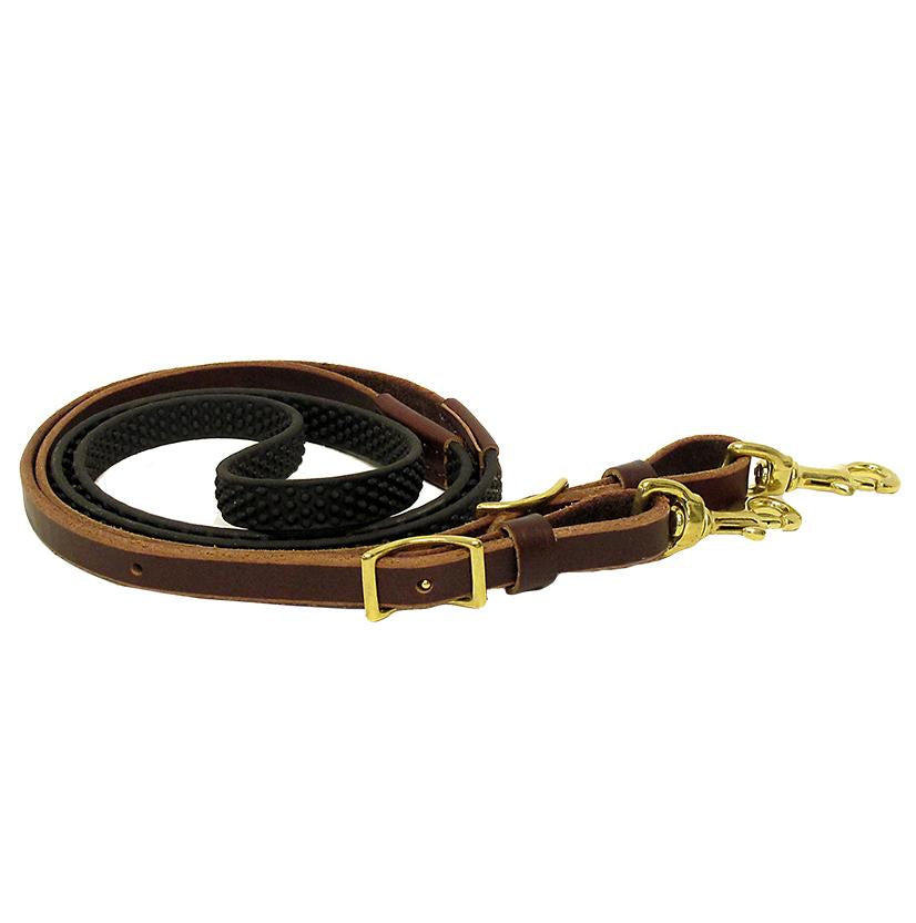 3/4" Biothane and Latigo Barrel Racing Reins