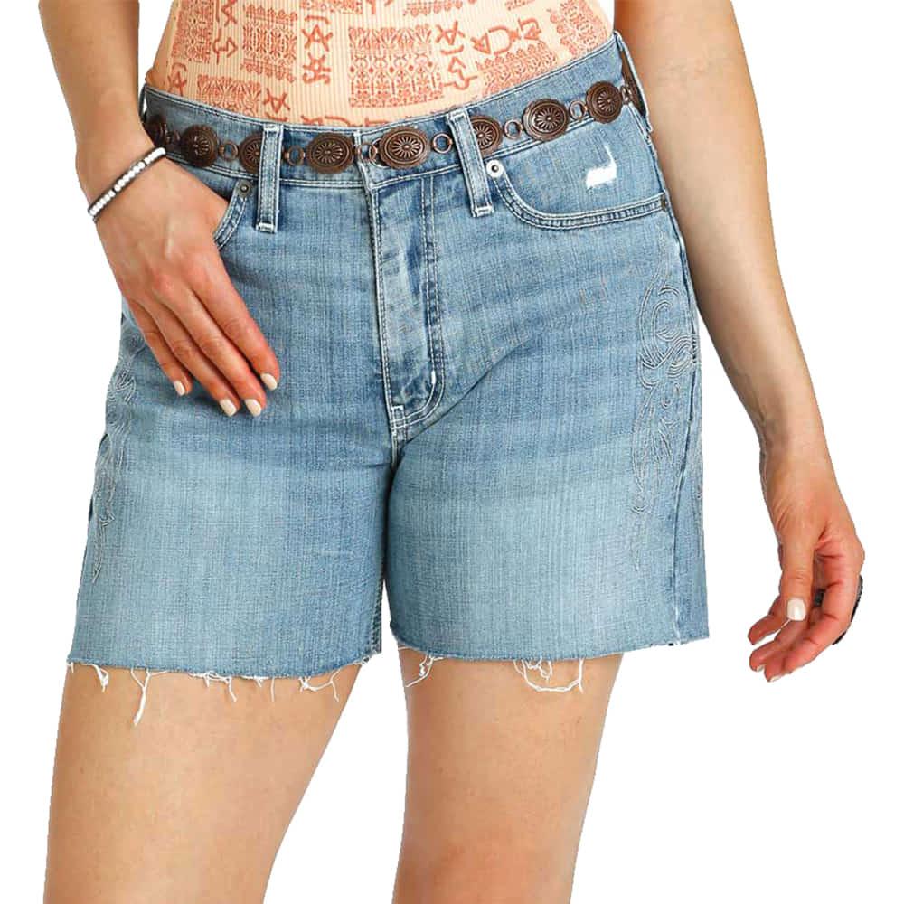 Cruel Girl Quinn Light Wash High Rise Relaxed Women's Shorts