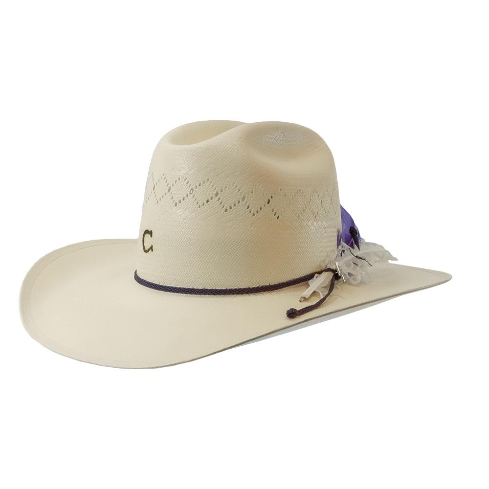 Charlie 1 Horse Natural Purple Haze Straw Hat