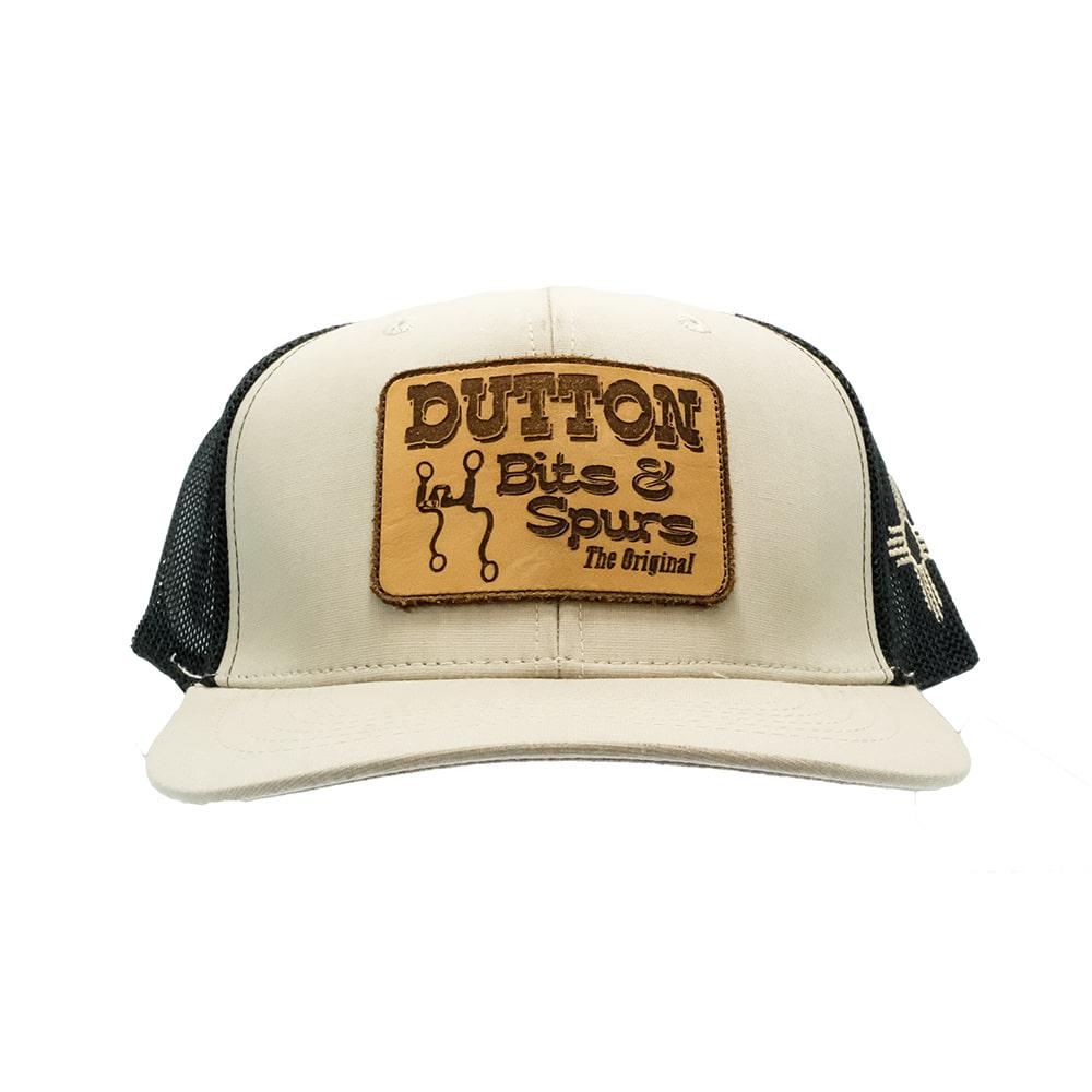 Dutton Bits Tan/Black Cap With Leather Logo Patch