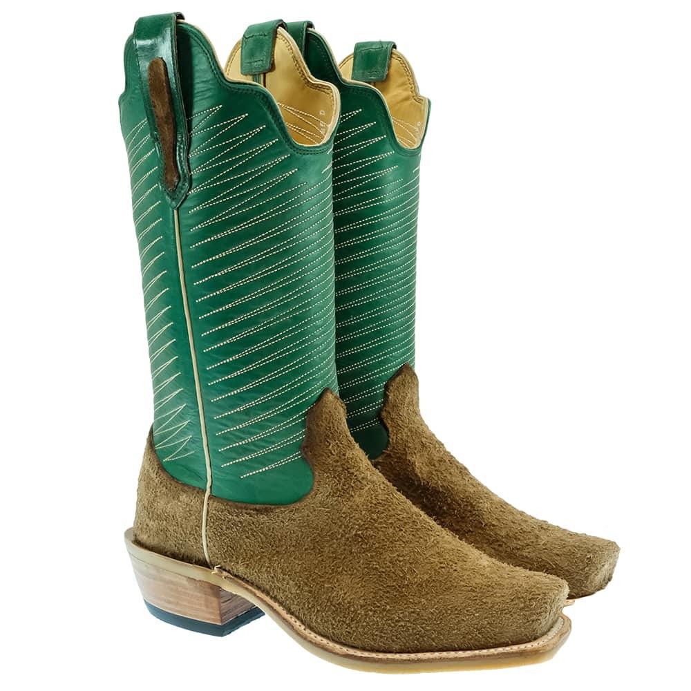 Fenoglio Whiskey Byron Crunch Roughout Turquoise Top Men's Boots