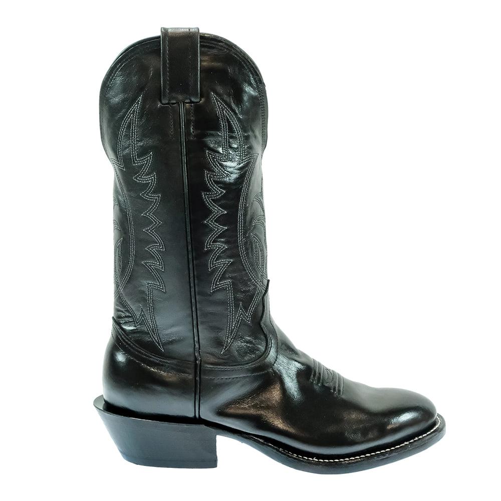 Fenoglio Custom Black Smooth Italian Men's Boot