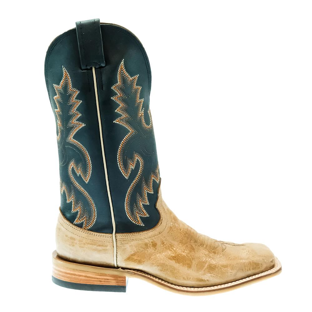 Fenoglio Custom Navy and Tan Puma Men's Cowboy Boots