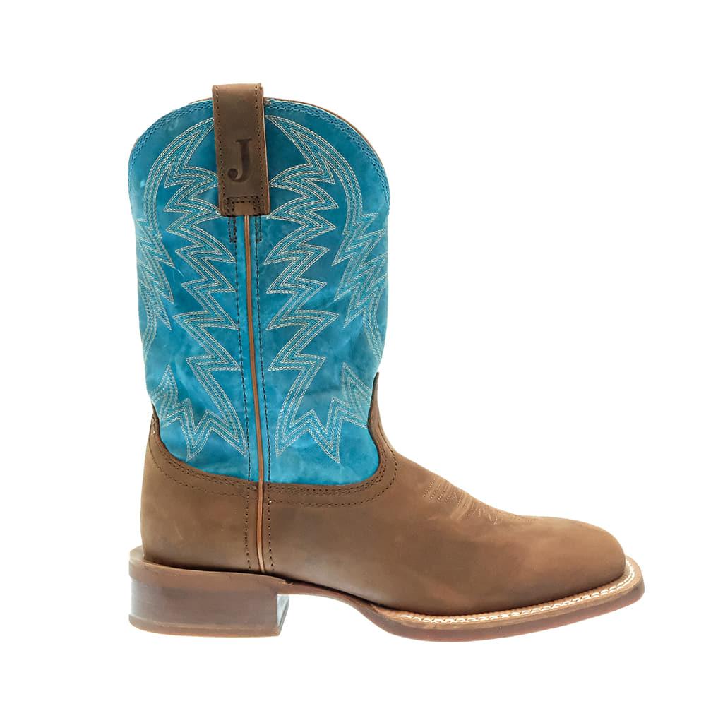 Justin Frontier War Dog Brown Blue Top Men's Boots