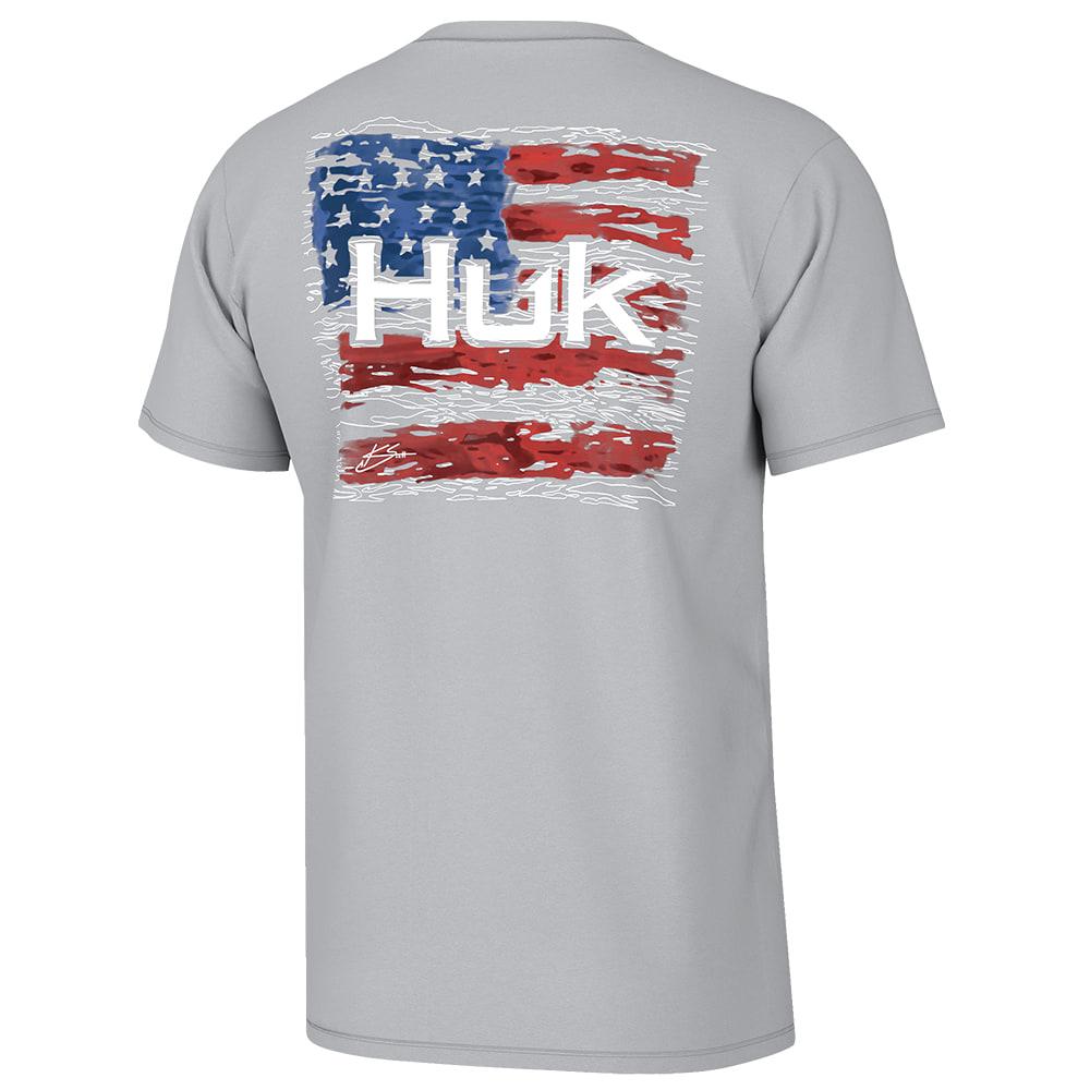 Huk KC FLy Flag Harbor Mist Short Sleeve Men's T-Shirt