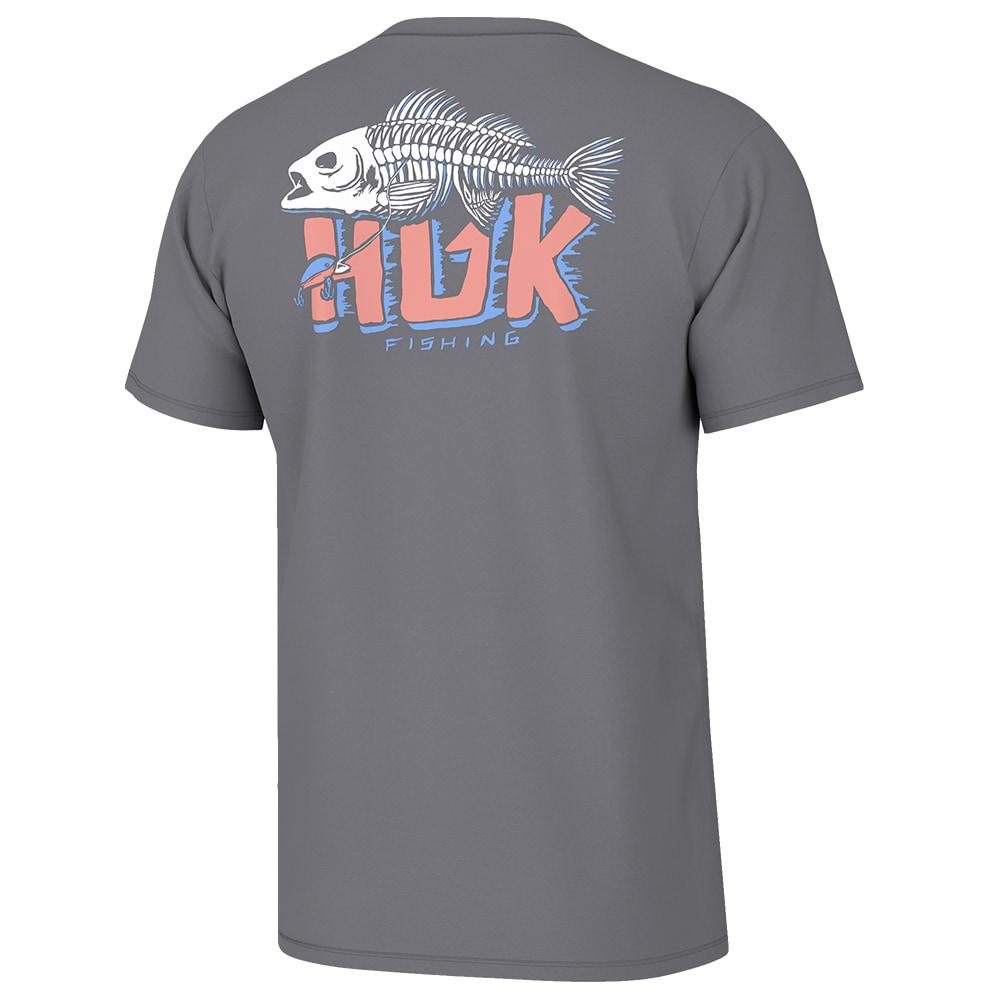 Huk Bass Bones Short Sleeve Night Owl Graphic Men's Tee