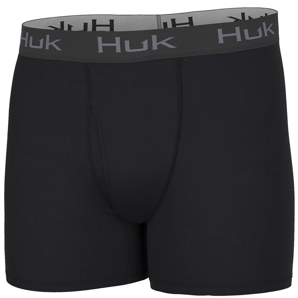 Huk Solid Men's Black Boxer