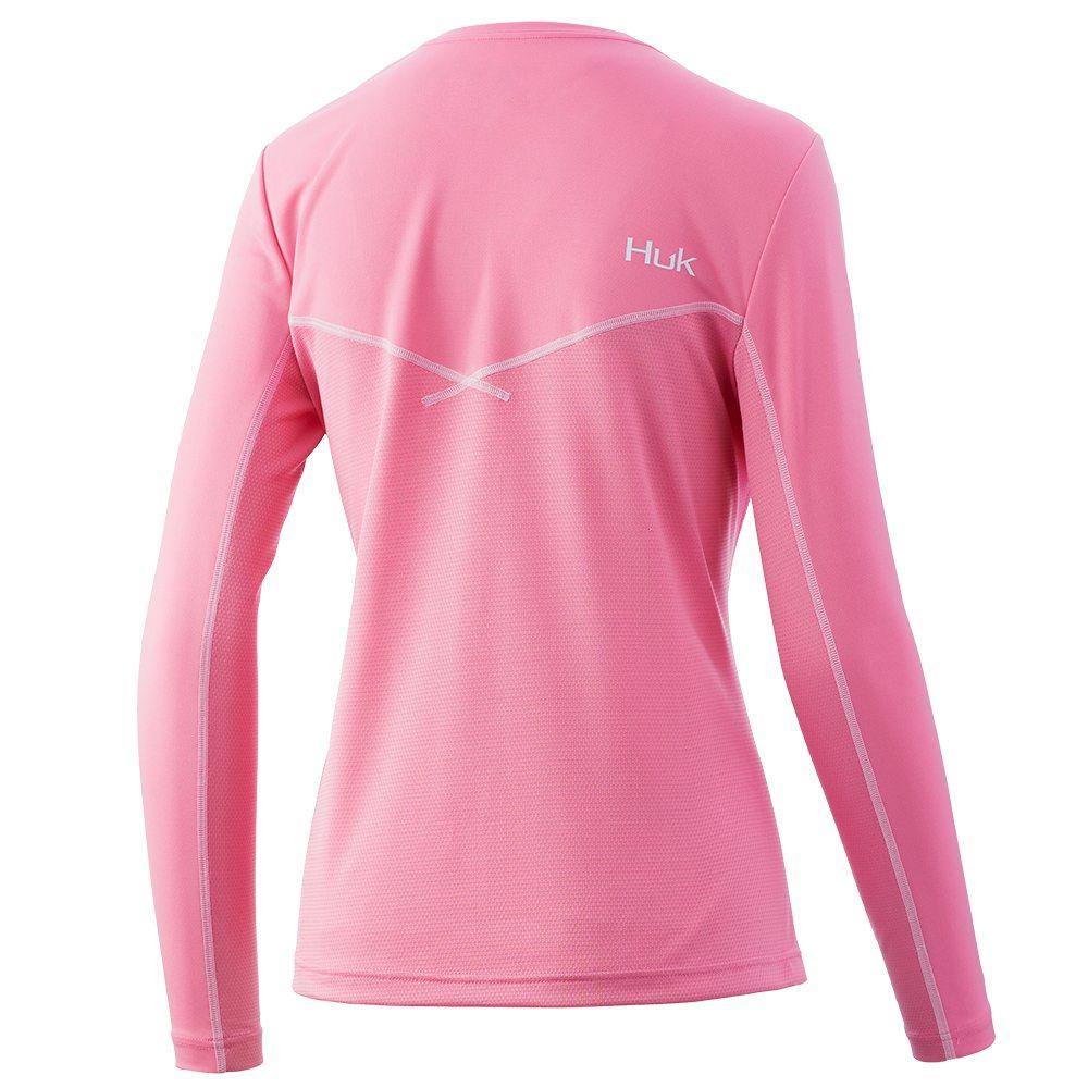 HUK Icon X Salmon Pink Women's Long Sleeve