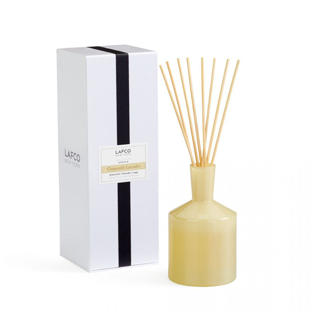 White Master Bedroom Classic Chamomile Lavender Reed Diffuser by Lafco