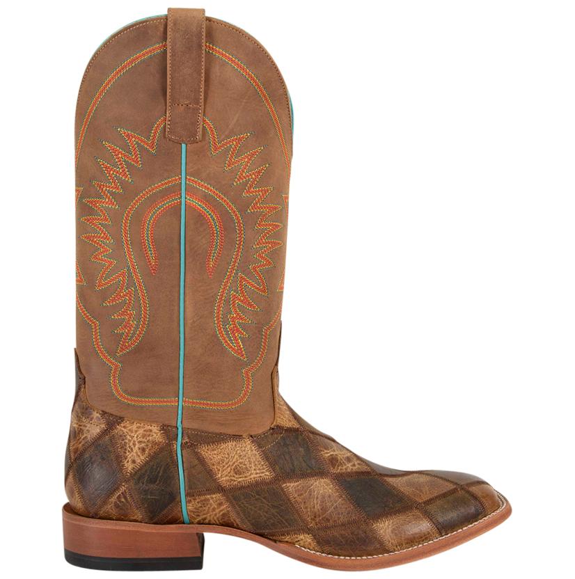 HorsePower Men’s Crazy Train Checkered & Patchwork Cowboy Boots