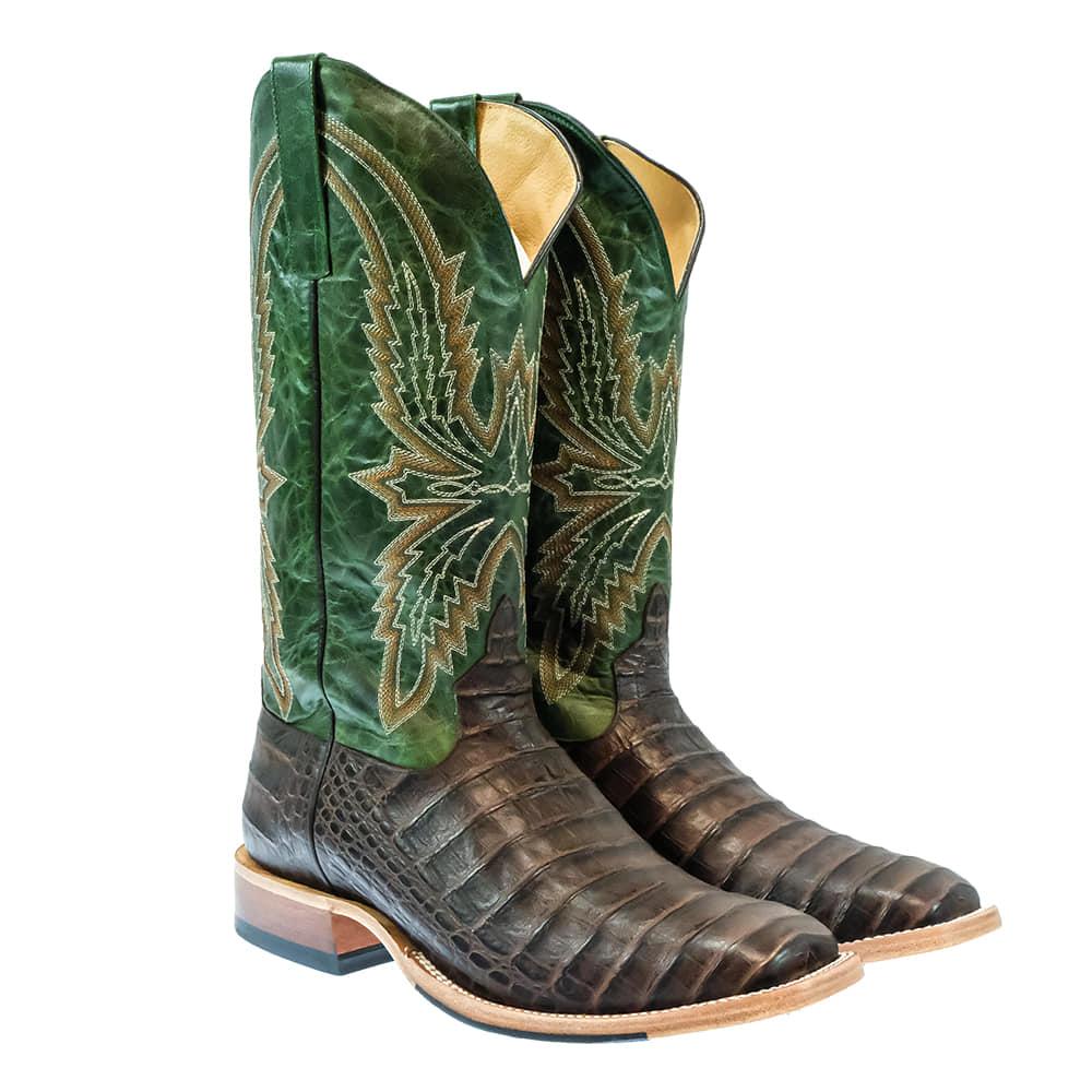 Horse Power Chocolate Caiman Print 13" Men's Boots