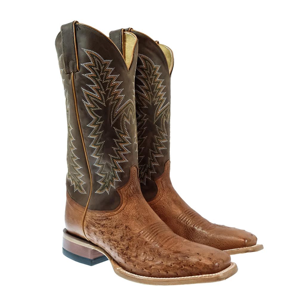 Justin Cognac Vintage Smooth Ostrich Men's Boots