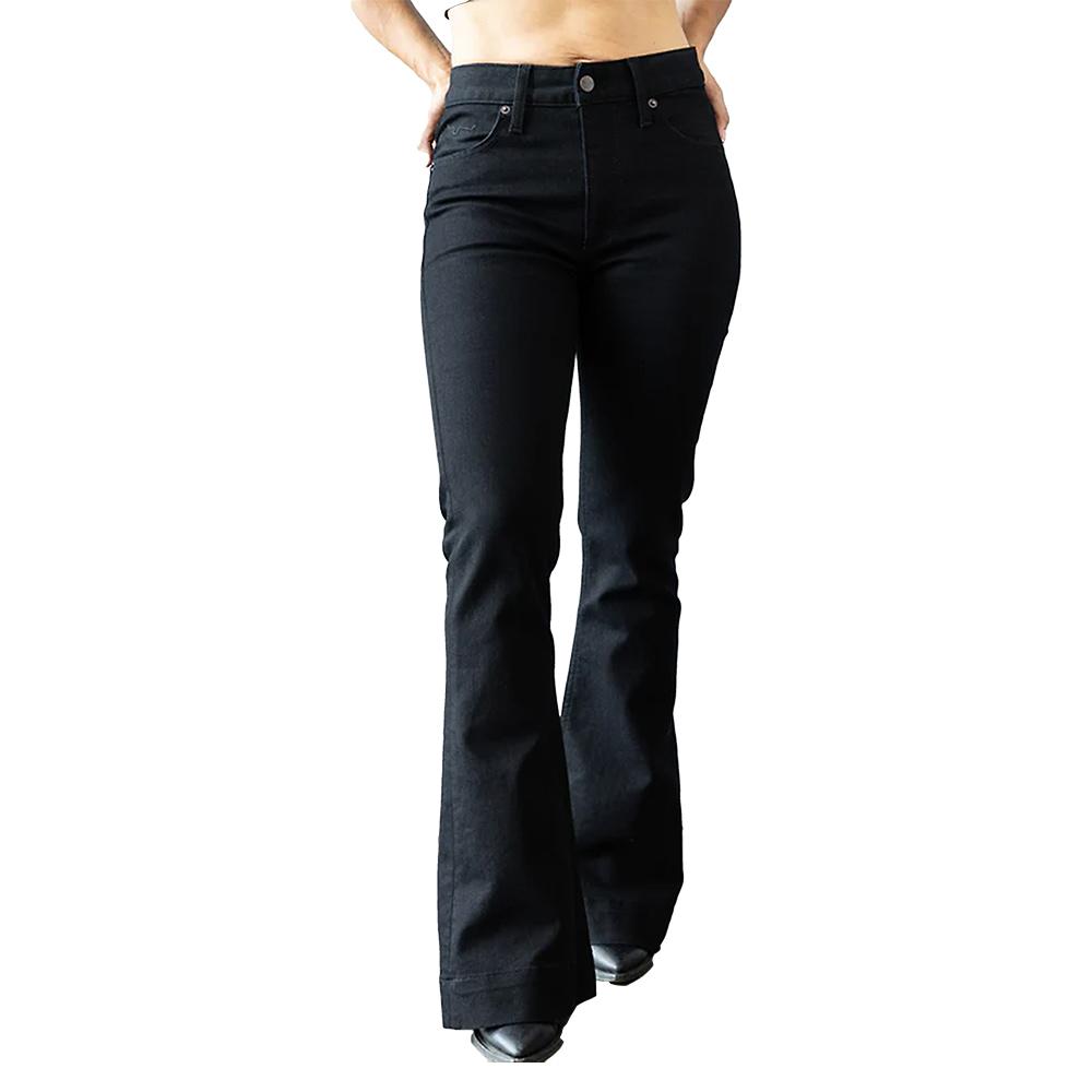 Kimes Ranch Ultra High Rise Jennifer Black Wide Flare Women's Jeans