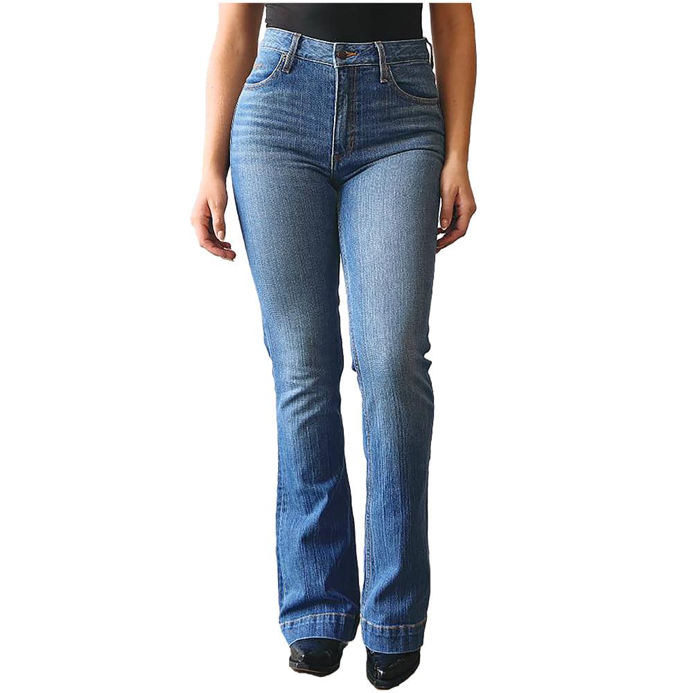 Kimes Ranch Ultra High Rise Jennifer Mid Wash Wide Flare Women's Jeans