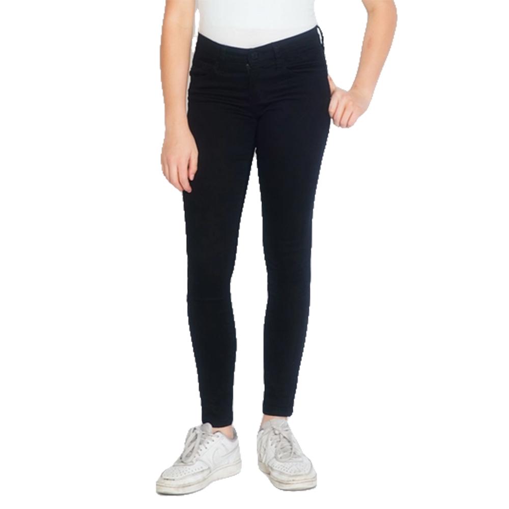 Kancan Mid Rise Clean Black Skinny Girls Jeans