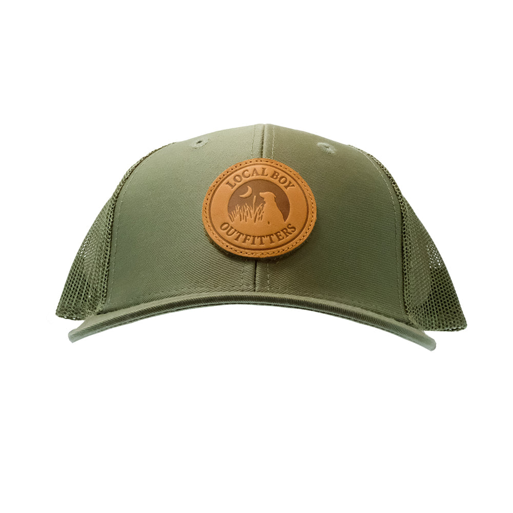 Local Boy Outfitters Hats Local Boy Outfitter Youth Loden Leather Patch Trucker Cap