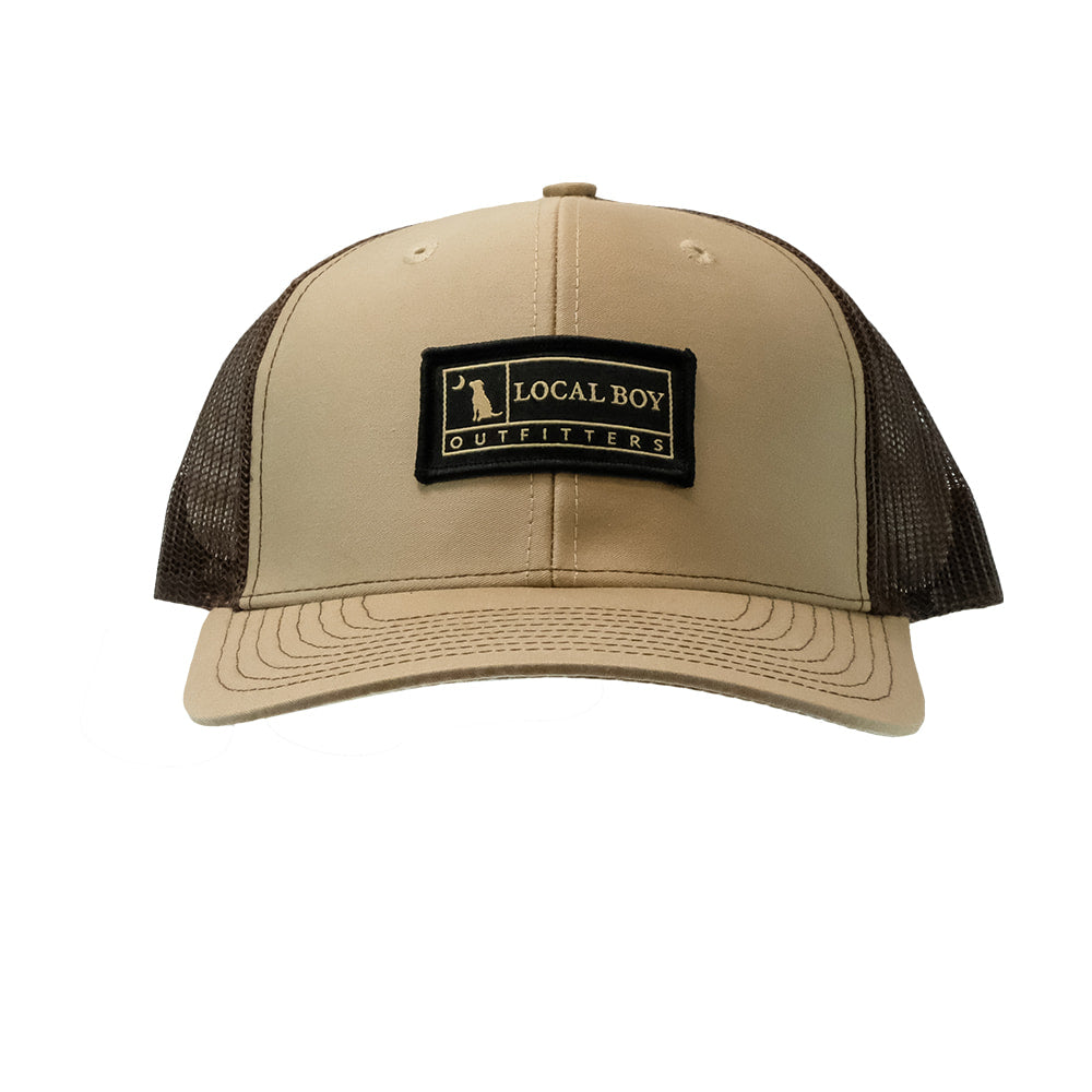 Local Boy Outfitters Hats Local Boy Outfitter Khaki and Coffee Woven Label Cap