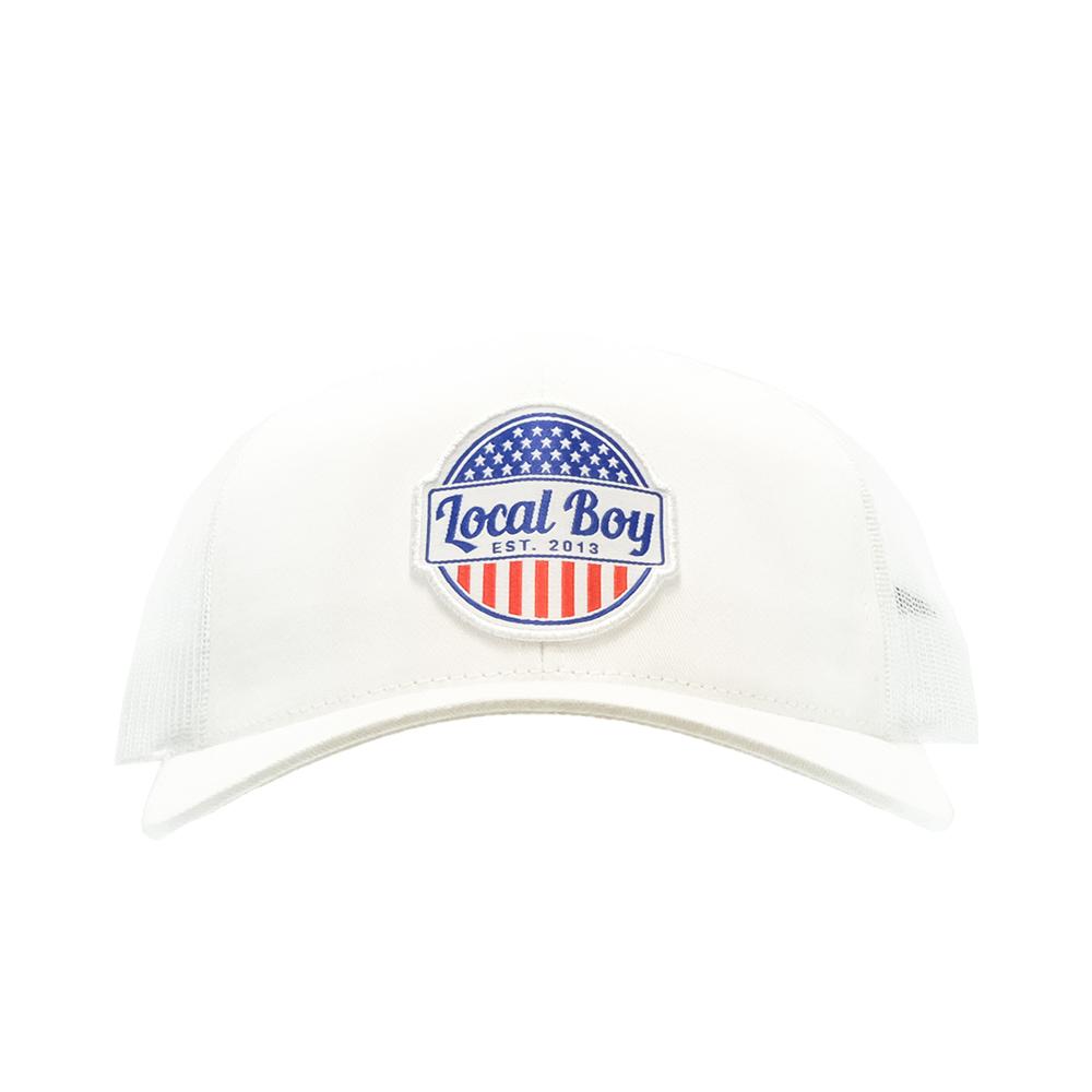 Local Boy Outfitters White 'Merica Patch Cap