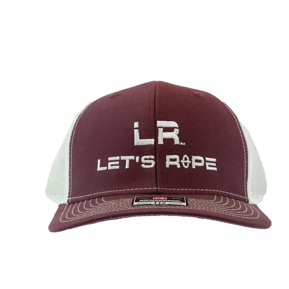 Let's Rope Maroon and White Meshback Cap