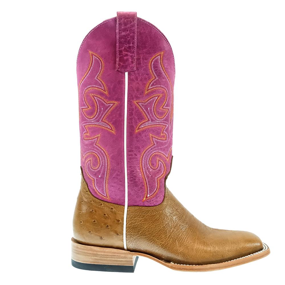 Macie Bean Pink Top Hand Smooth Ostrich Women's Boots