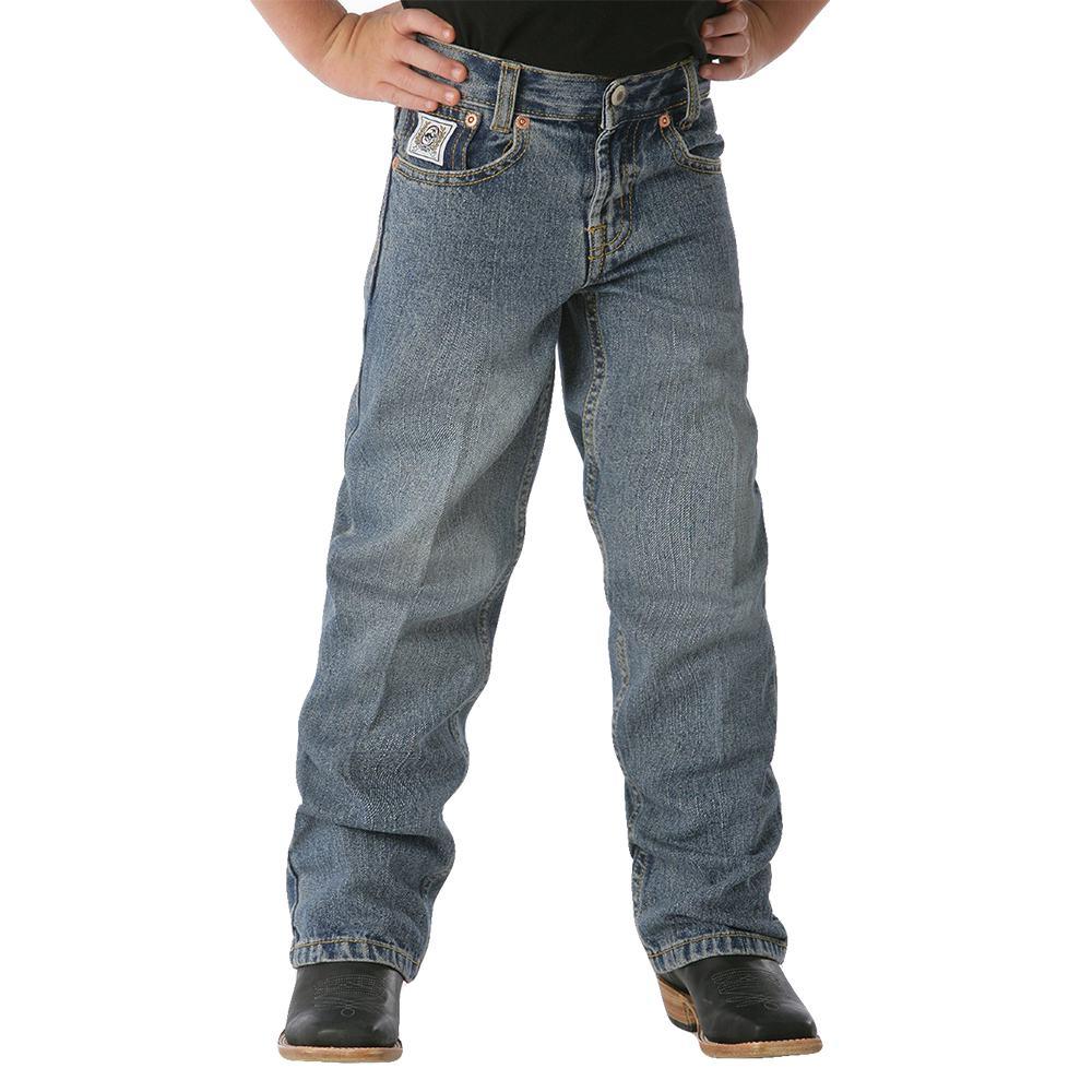 Cinch Boy's White Label Traditional Rise Regular Fit Medium Wash Jean