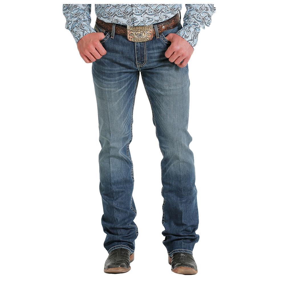 Cinch Ian Dark Stonewash ARENAFLEX Mid Rise Slim Bootcut Jeans