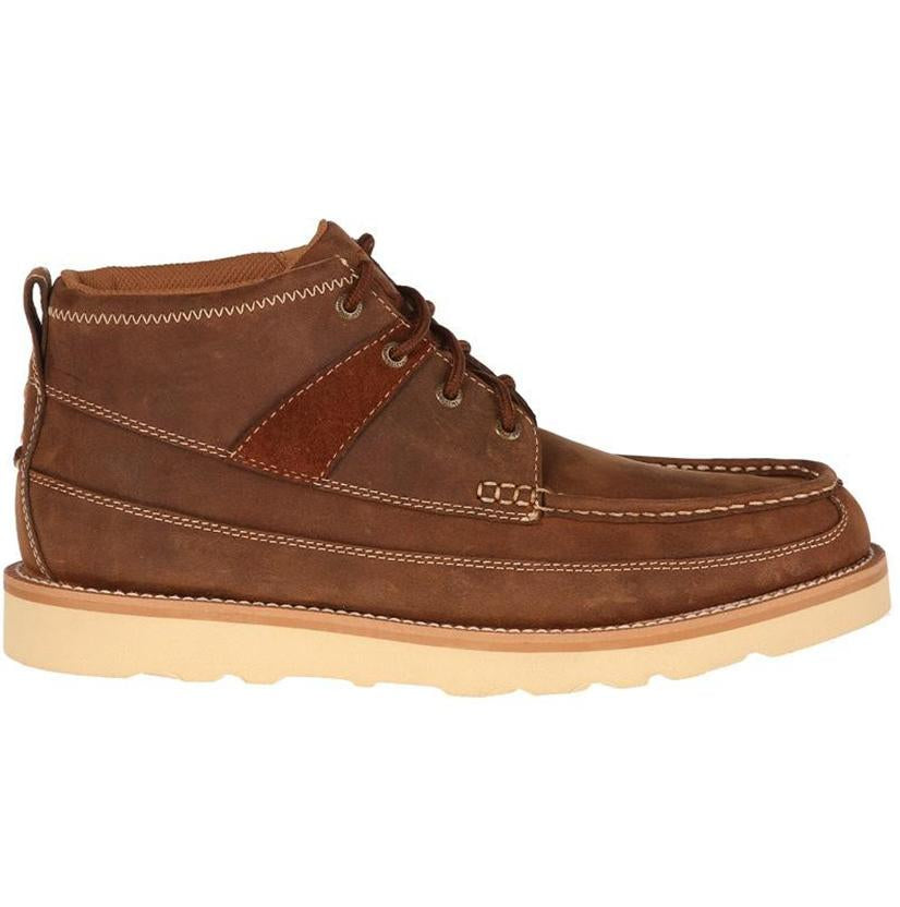 Twisted X Oiled Brown Leather Boots - Moc Toe