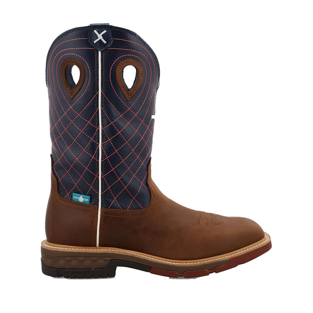 Twisted X Navy Brown Western Men's Work Boots