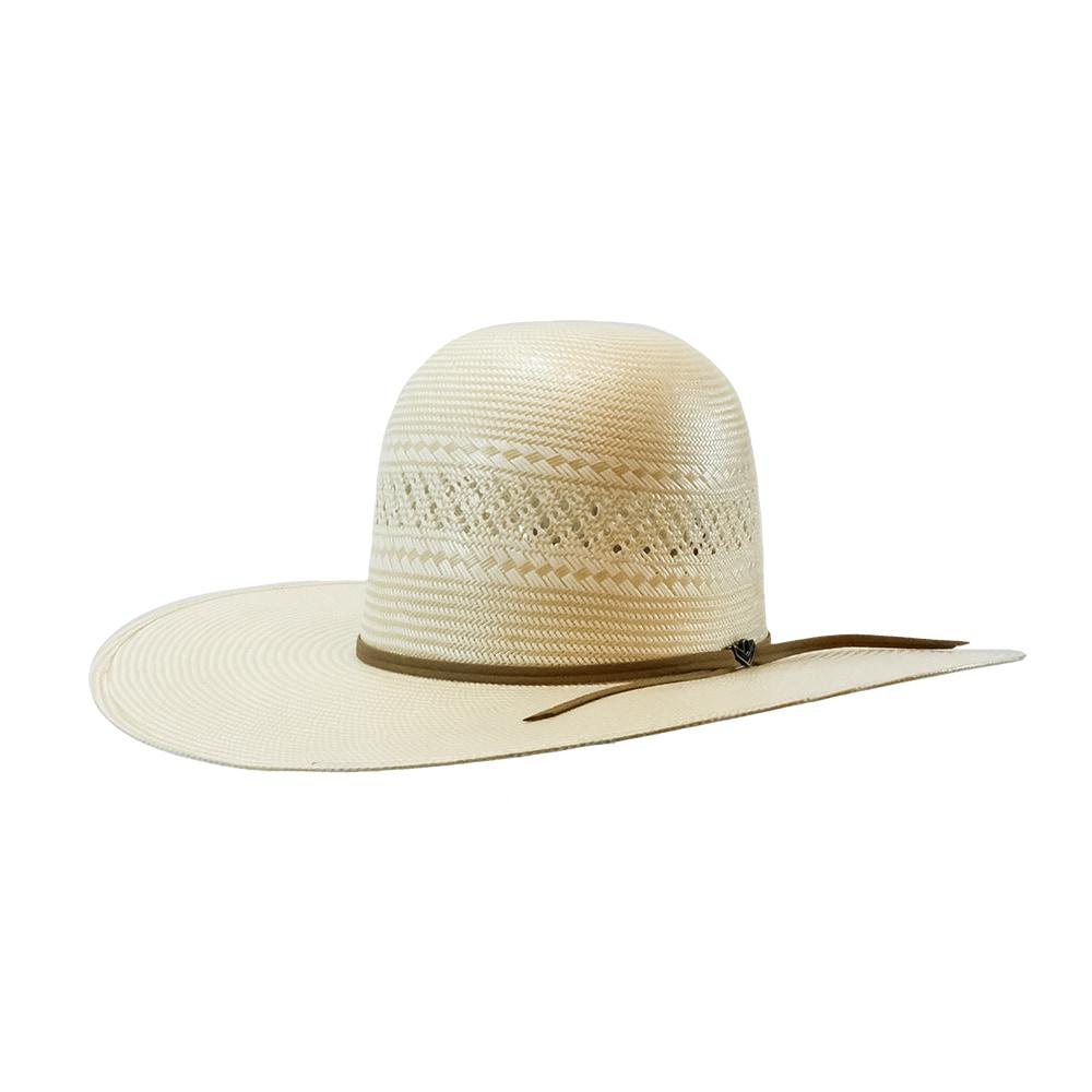 ProHats Open Crown 4.25" Brim With Cocoa Band Natural Straw Hat