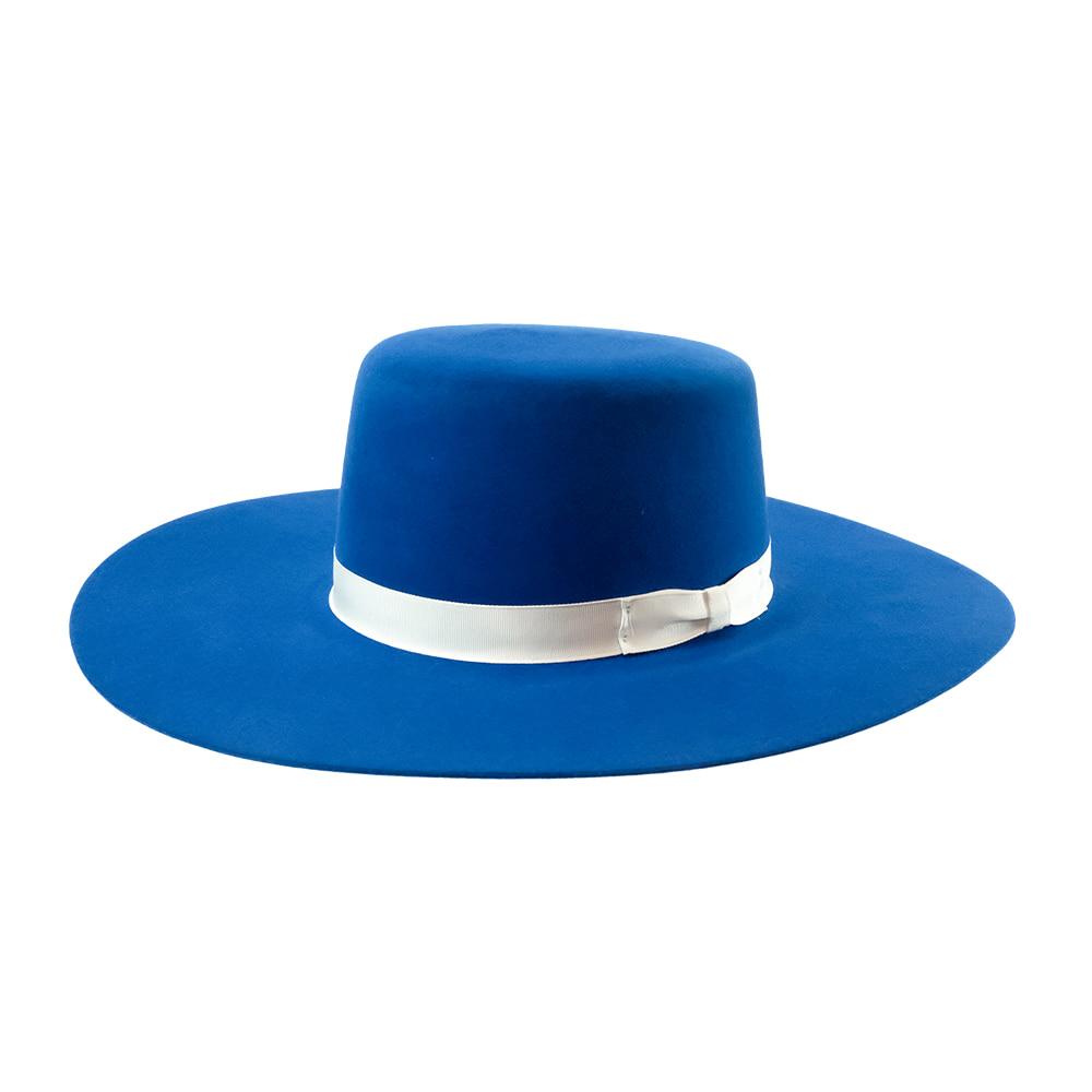 Rodeo King Spanish 7X Cobalt Blue 4" Brim Open Crown Felt Hat