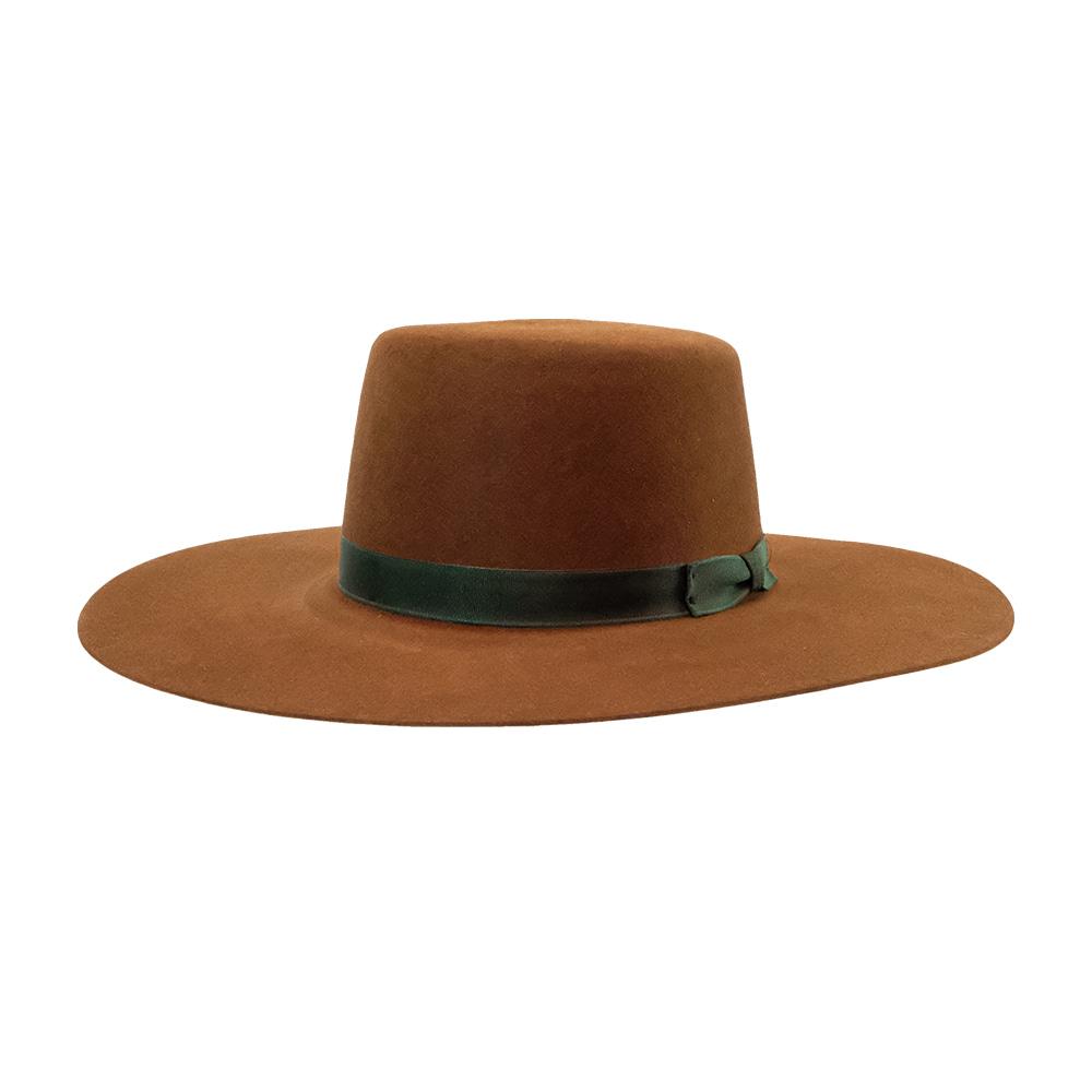 Rodeo King Spanish 7X Rust With 9 Green Ribbon Band Felt Hat