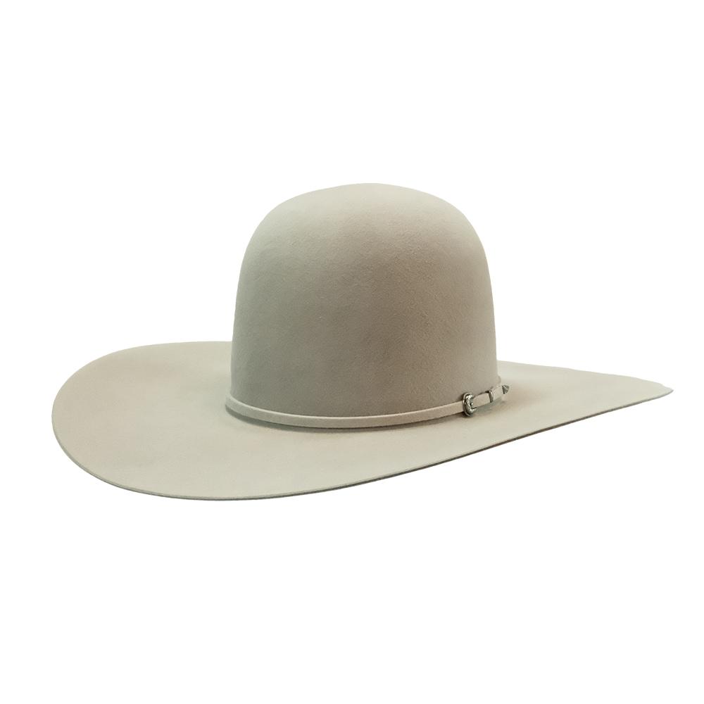 Rodeo King 7X 4 7/8" Brim Silver Belly Open Crown Felt Hat