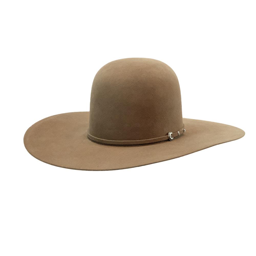 Rodeo King 7X 4 7/8" Brim Open Crown Tan Belly Felt Hat