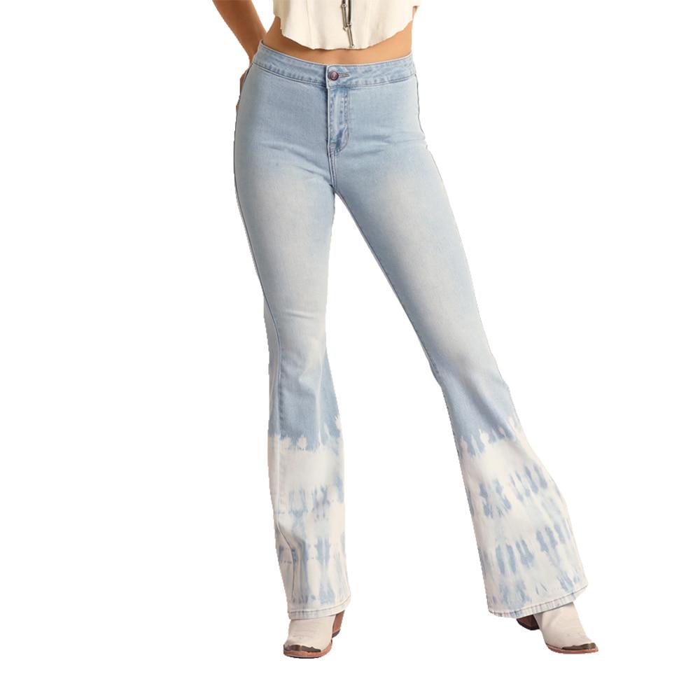 Rock & Roll Cowgirl Button Bargain Women's Flare Jeans