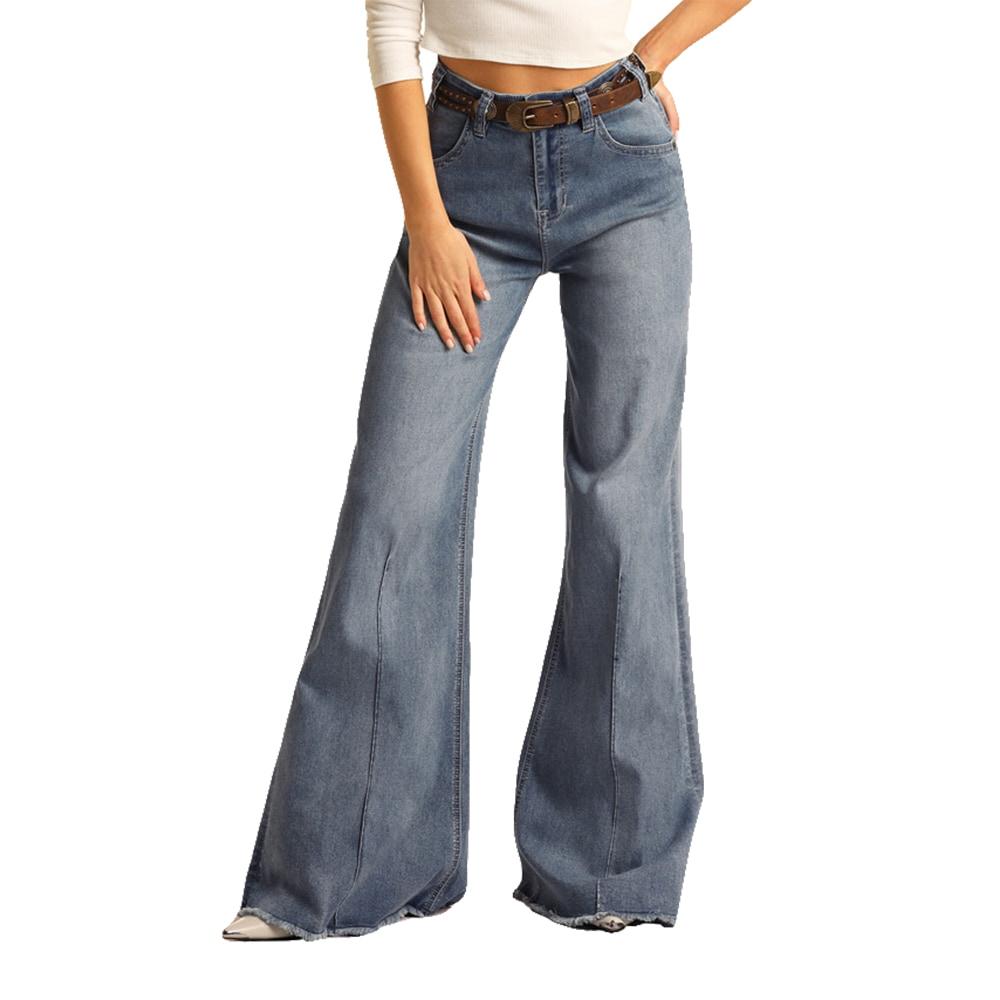 Rock and Roll Cowgirl High Rise Palazzo Flare Ladies Jeans