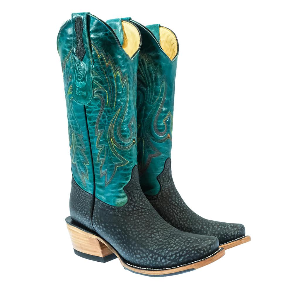 Serna Turquoise Top Grey Buffalo Women's Boots