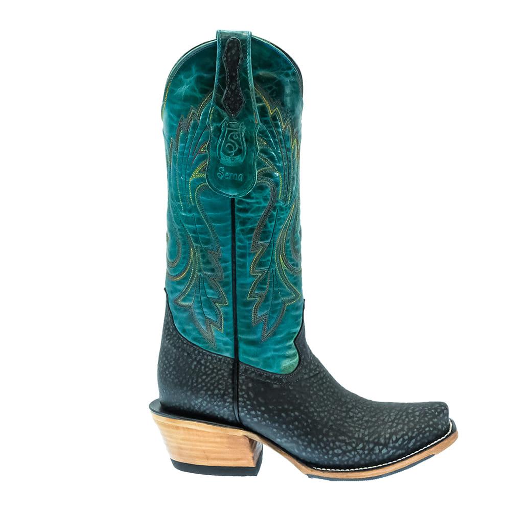 Serna Turquoise Top Grey Buffalo Women's Boots