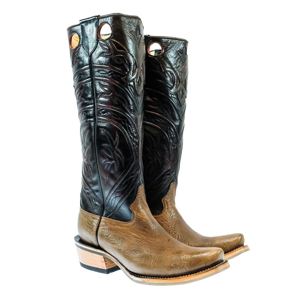 Serna Black and Ocre Tall Top Men's Boots