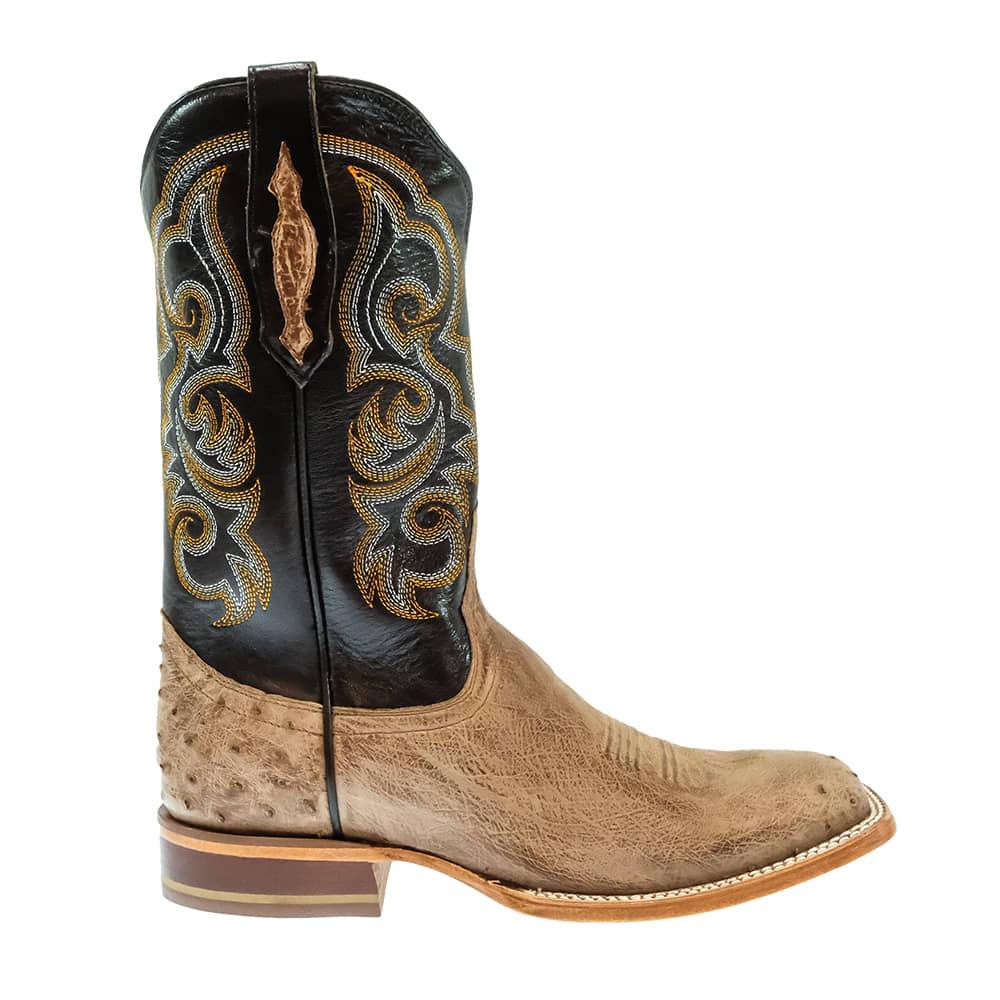 Tony Lama Ponderosa Antique Coffee Smooth Ostrich Square Toe Women's Boot