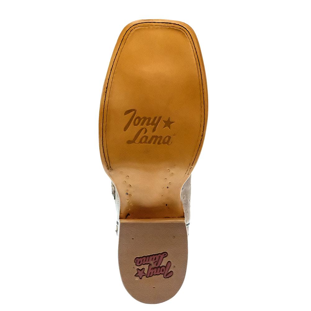 Tony Lama Ponderosa Antique Coffee Smooth Ostrich Square Toe Women's Boot